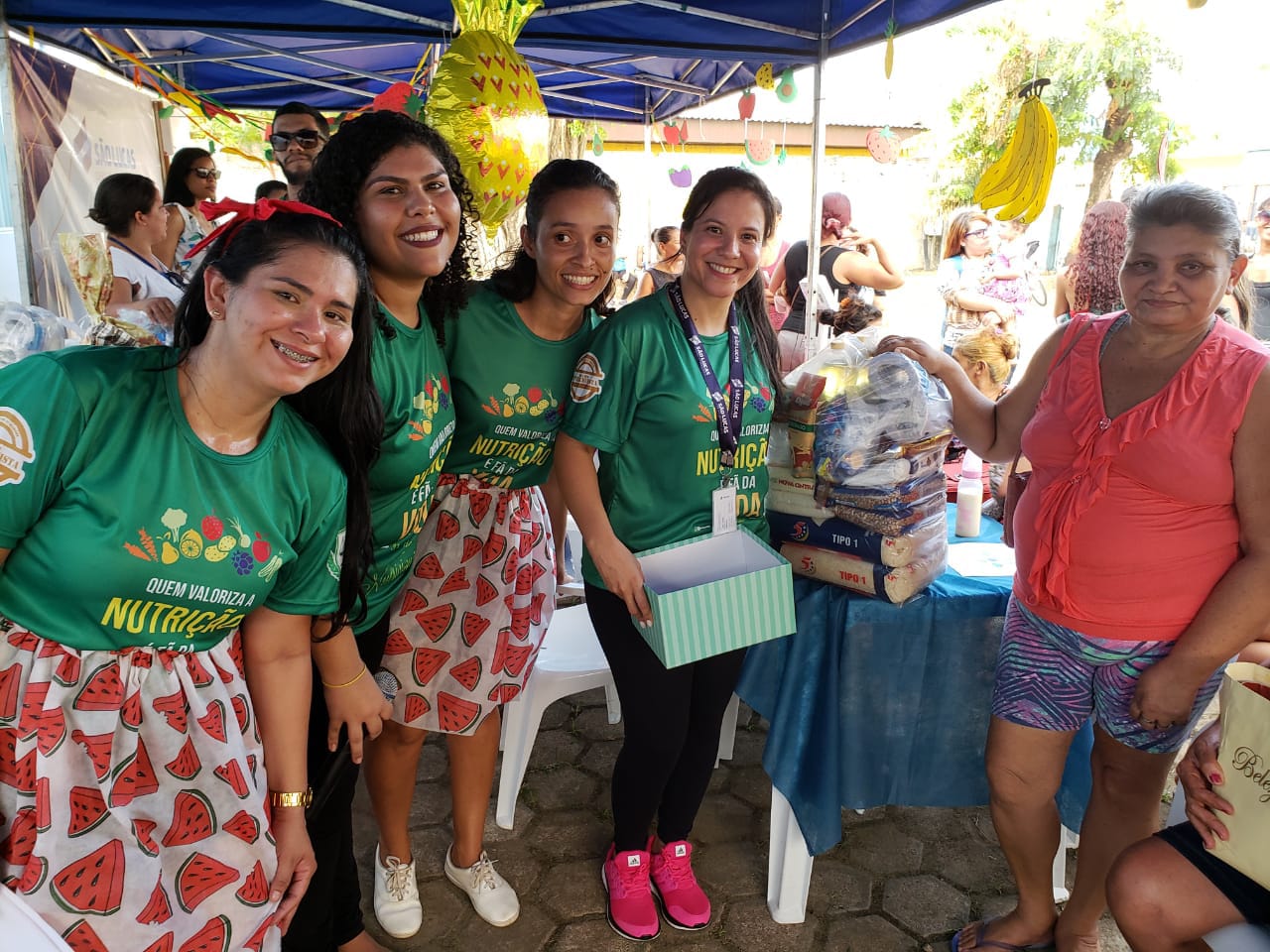Unidade de saúde Osvaldo Piana e universitários promoveram ação social no dia do nutricionista 